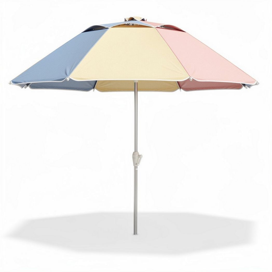 Parasol met verstelbare steel in pastelkleurige stof 200 x 200 x 250cm